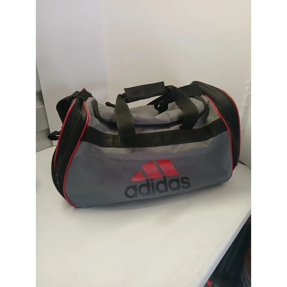 Adidas Duffel Bag Grey Black Red‎ Medium Gym Travel Sports Luggage 20